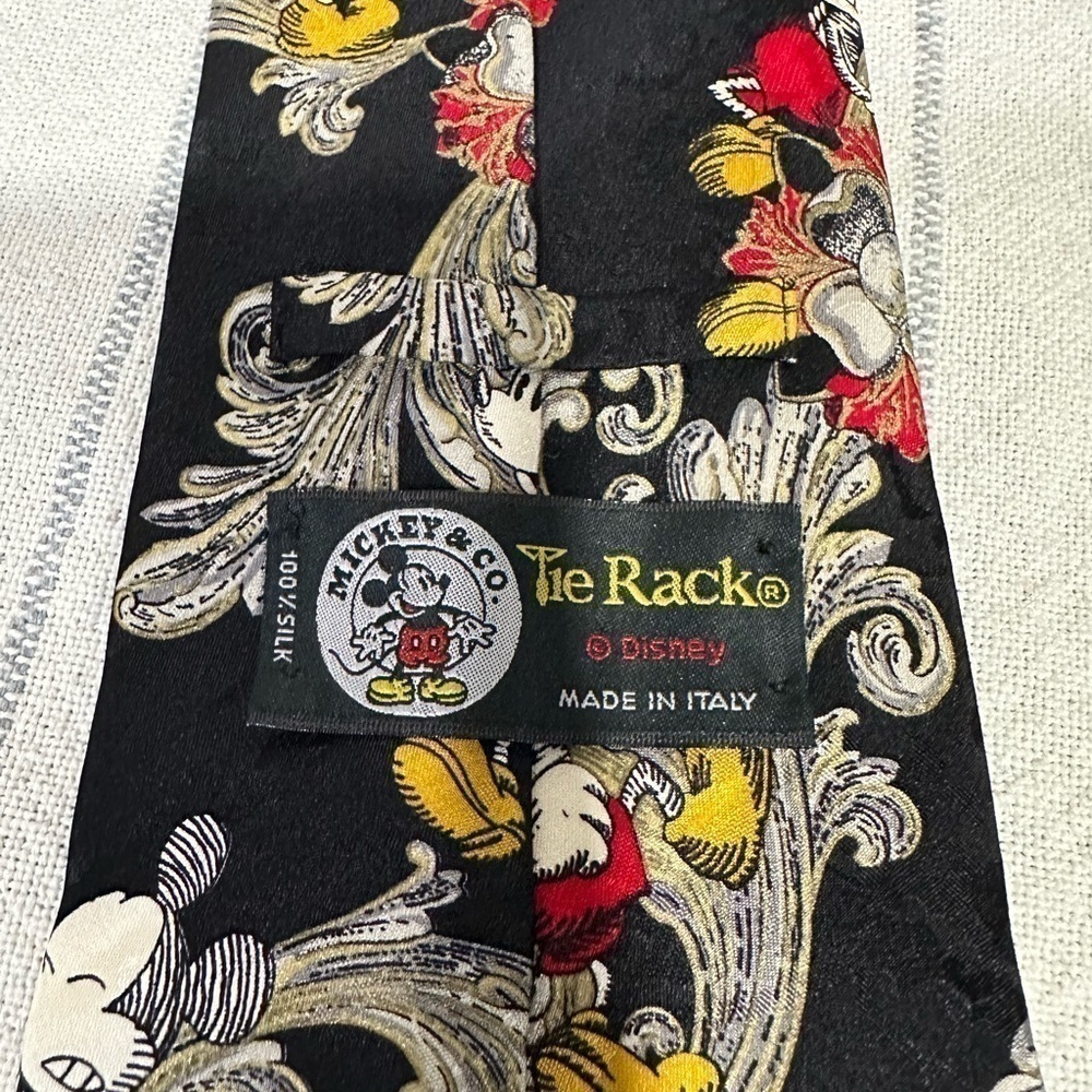 Disney Mickey Mouse Vintage 100% Silk Tie Made in Italy - Picture 4 of 4